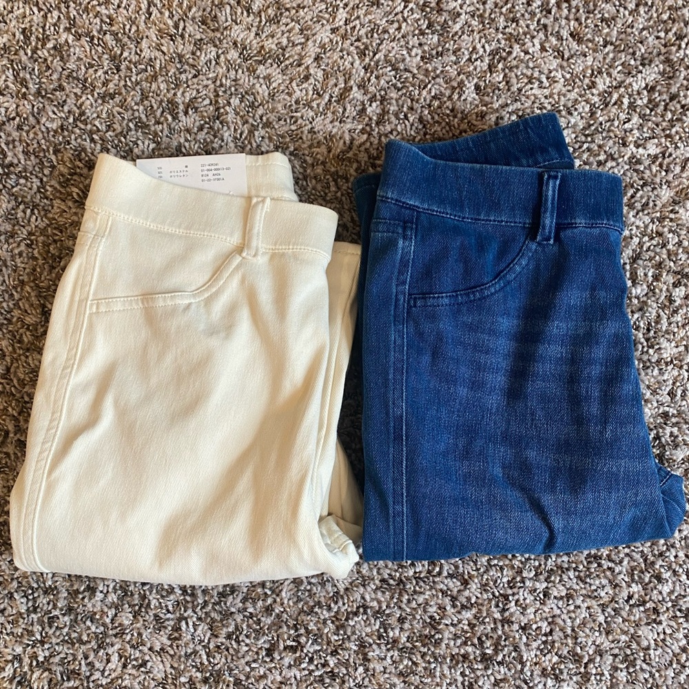 2 pair of GU High waisted skinny jeans